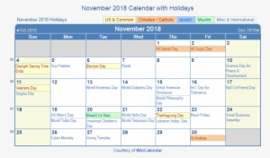 Us 2016 Calendar Free Printable Pdf - Holidays In December 2018