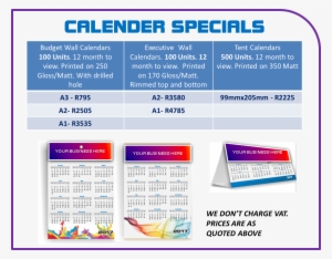 Calendar Specials - La Revue Du Spectacle