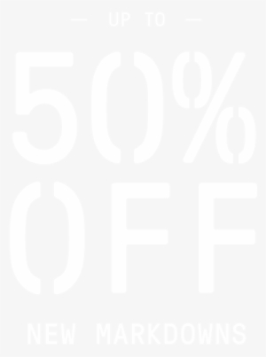 50% Off New Markdowns - Discount Badge