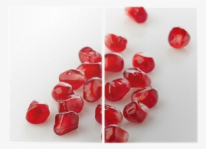 Pomegranate Seeds On A White Background Diptych • Pixers® - Pomegranate