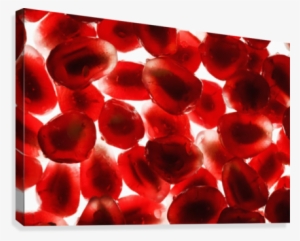 Close Up Of Pomegranate Seeds Backlit