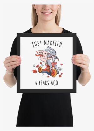 Just Married 6 Years Ago Couple Frame Poster - Poster