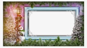 Christmas Picture Frames Bulk - Snow Capped Pine With Pine Cone 7 Feet