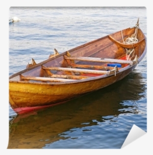 The Wooden Rowing And Sailing Boat Wall Mural • Pixers® - Sailboat