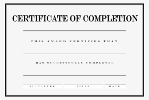 Certificate Of Completion Main Image Download Template - Example Of Completion Certificate