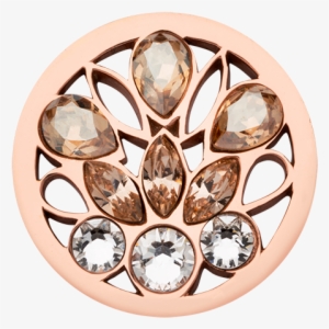 Nikki Lissoni Rose Gold Small Peacock's Tail Coin - Peafowl