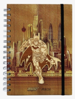 Notebook Handicrafts Wood Veneer Gift Souvenir Justice - Batman