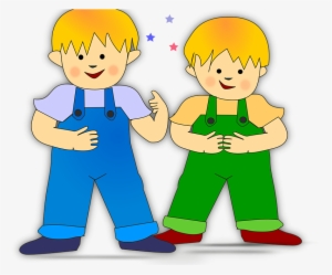 Happy Brothers Day - Two Boys Clip Art