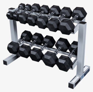 W/ Optional Rubber Dumbells - Body Solid Gdr44-rfws Vertical Dumbbell Rack