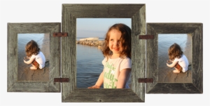 Mixed Barnwood Collage Frame W/ Vertical 8 X 10 And