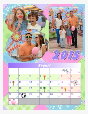 Personalised Photo Calendar For August - Family Calendar Design 2015