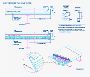 Composite Deck Floor - Steel Cantilever Floor Section