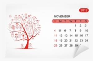 Vector Calendar 2012, November - Ebook: Ma Io Una Famiglia Ce L'avevo!