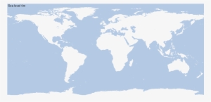 World Map With Lower Sea Levels