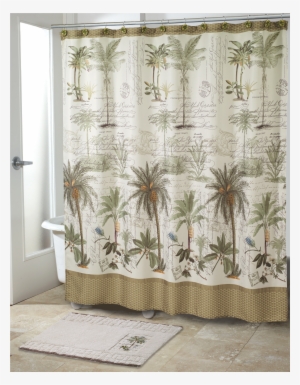 Colony Palm Shower Curtain Collection - Avanti Colony Palm Shower Curtain - Ivory