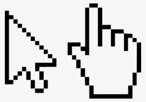 Cursor Hand Design Mouse Web Sticker - Transparent Mouse Pointer Png