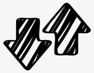 Sketched Up And Down Arrows Side By Side Vector - Flechas Arriba Y Abajo