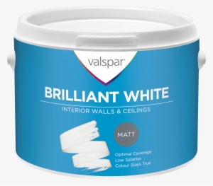 Brilliant White Walls And Ceiling - Valspar White Matt Emulsion Paint 5l