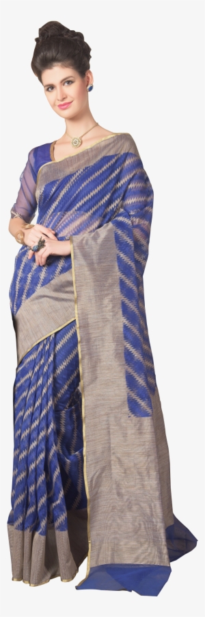 Blue - Handloom Dress Png
