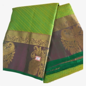 Fancy Green With Brown Saree - Green