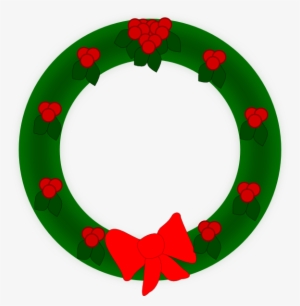 Holiday Wreath Clip Art At Clker - Guirlanda De Natal Desenho