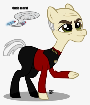 Glamourkat, Jean-luc Picard, Ponified, Safe - Star Trek Ng And Mlp Crossovers