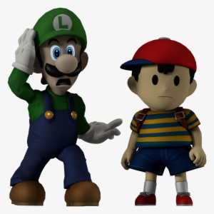 Luigi And Ness - Ssb4 Luigi