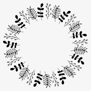 Hand Painted Wreath Free Black And White Wreath - Black