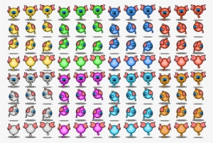 Float Eye Sheet Shadows - Rpg Maker Mv Monster Sprite