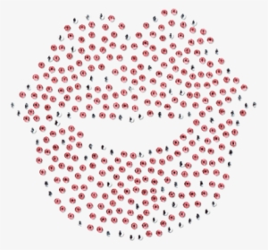 Glitter Lips Psd - Jersey Stoff Schwarz Weiß