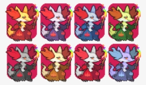 Delphox Alternate Colors - Snivy Sprite Super Smash Bros Crusade