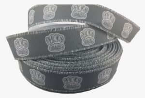 Grey Paw Print Grosgrain Ribbons 1" - Belt