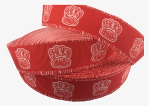 Red Paw Print Grosgrain Ribbons 1" - Box