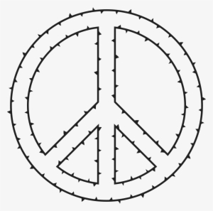 Peace Sign Of Thorns Icons Png - Big Peace Sign
