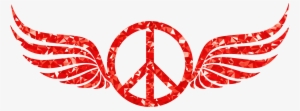 This Free Icons Png Design Of Ruby Peace Sign Wings