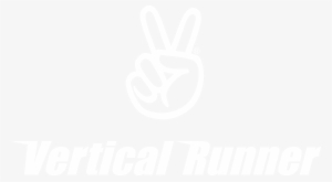Vertical Runner Peace Sign Logo White - Peace Love