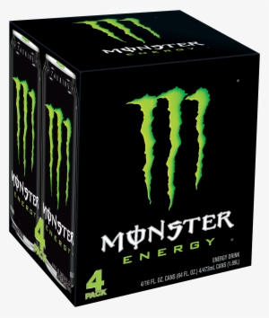 Monster Original Energy Drink, 16 Fl Oz, 4 Ct - Logo Monster Energy Vectorizado