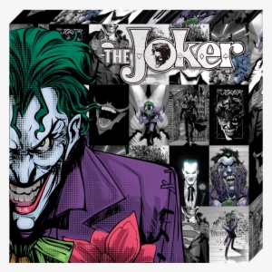 Dc Comics, Metallic Canvas , "joker" Halftone - Comic Book Profile Side