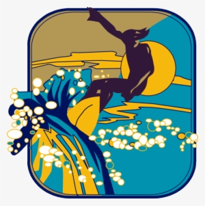 & Seasonal,human - Retro Surfer In The Sun Shower Curtain