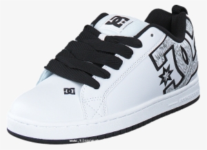 Dc Shoes Men Dc Court Graffik Se Shoe White/white Print - Dc Shoes Men's Court Graffik Se Skateboarding Shoe