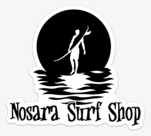 Nosara Sticker Black And White - Surfer, Dude - Stainless Steel Travel Mug