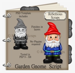 Garden Gnome Script Larger Image - Clip Art