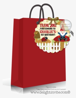 Garden Gnome Birthday Favor Tag - Birthday