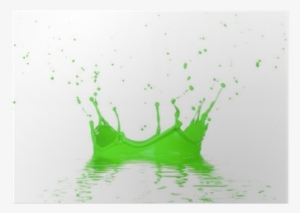 Isolated Shot Of Green Paint Splash On White Background - Visual Arts