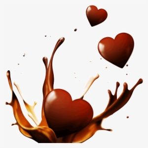 Chocolate Splash Hearts - Liquid Chocolate Splash Png