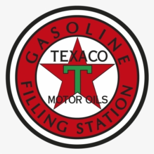 Texaco Logo Png Texaco - Texaco Gasoline Filling Station Sign