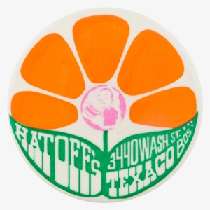 Hatoff's Texaco Bos Advertising Button Museum - Circle