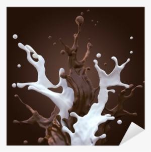 Milk And Chocolate Cacao Fountain Splash Sticker • - Milk