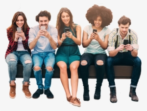 Five Young Men And Women On A Steel Girder All Actively - Generation Z