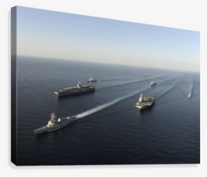 Fleet Of Navy Ships Transit The Arabian Sea - Shuttle Tanker